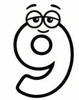 number 9 coloring pages.webp